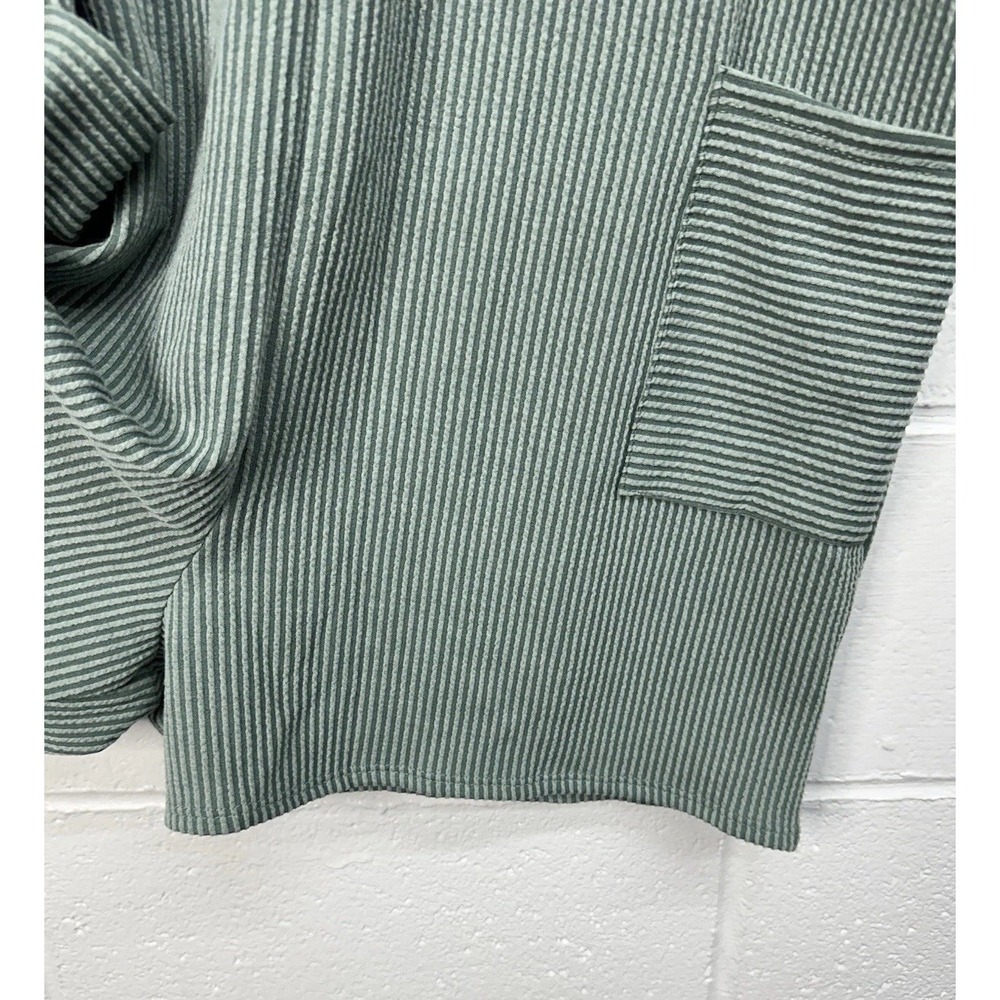 Heimish USA Romper Olive Green Ribbed Pockets / Women's 2X - Picture 4 of 6